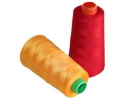 स्टॉक लॉट रंग 100% पॉलिएस्टर सिलाई धागा 3000Yards/Cone