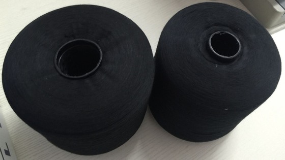 सफेद, काला, रंग 100% पॉलिएस्टर स्पून यार्न 40S/2 1.25kgs/cone